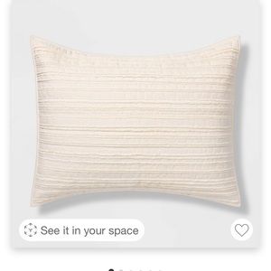 Clipped Texture Threshold Quilted Sham Natural